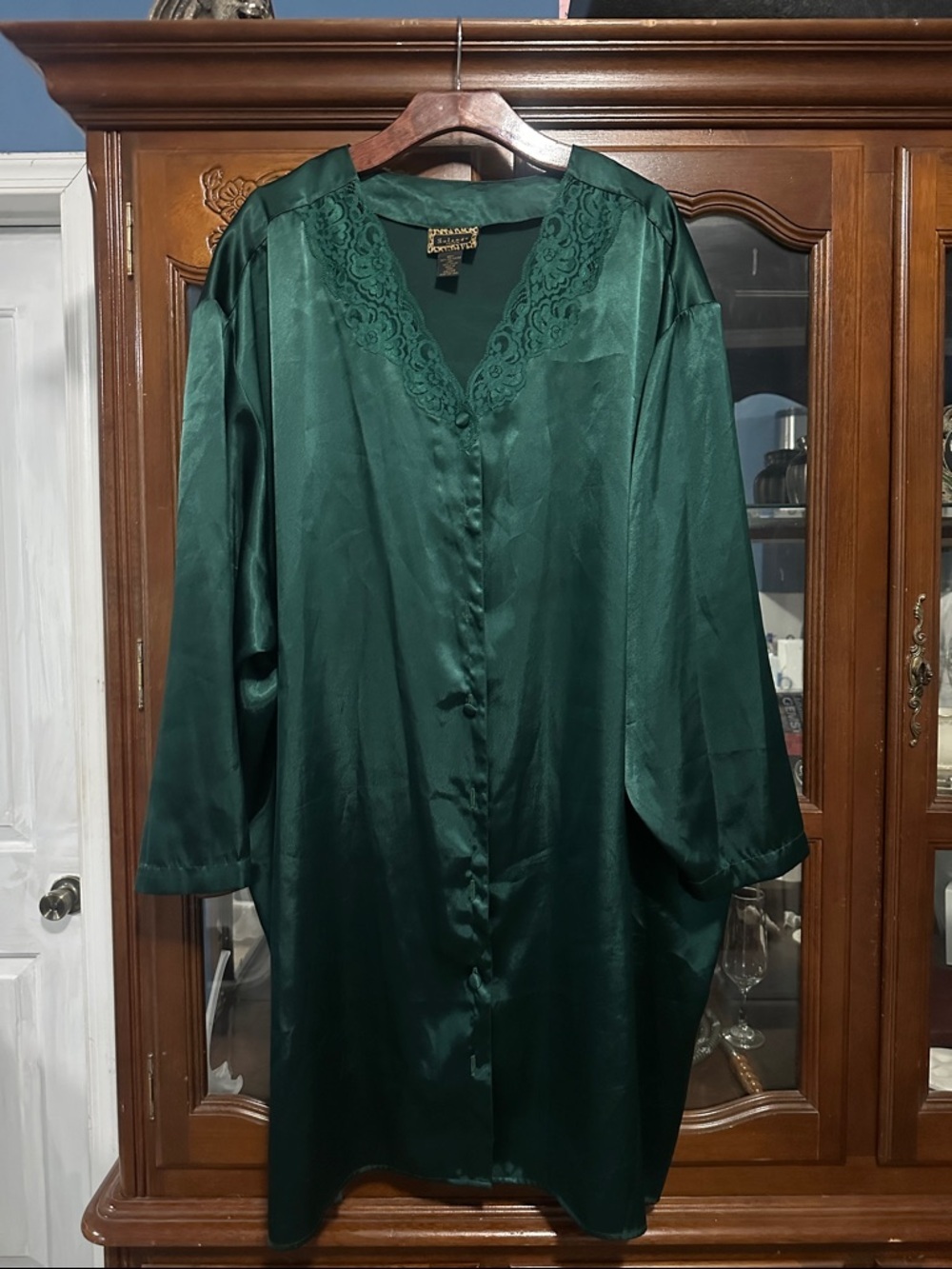 Vintage Satin Green Robe